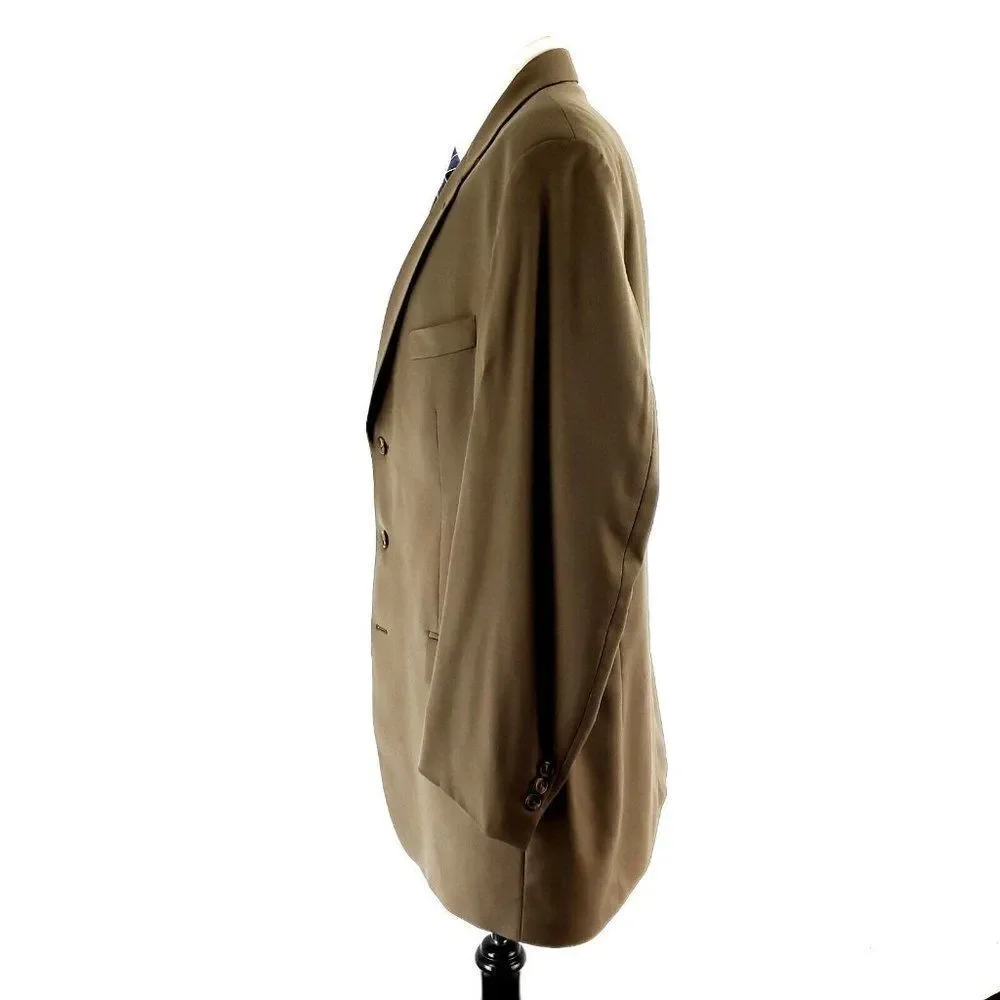 Lauren Ralph Lauren Wool Cashmere 3 Button Blazer 44L Or Slim Fit 46L Dark Beige